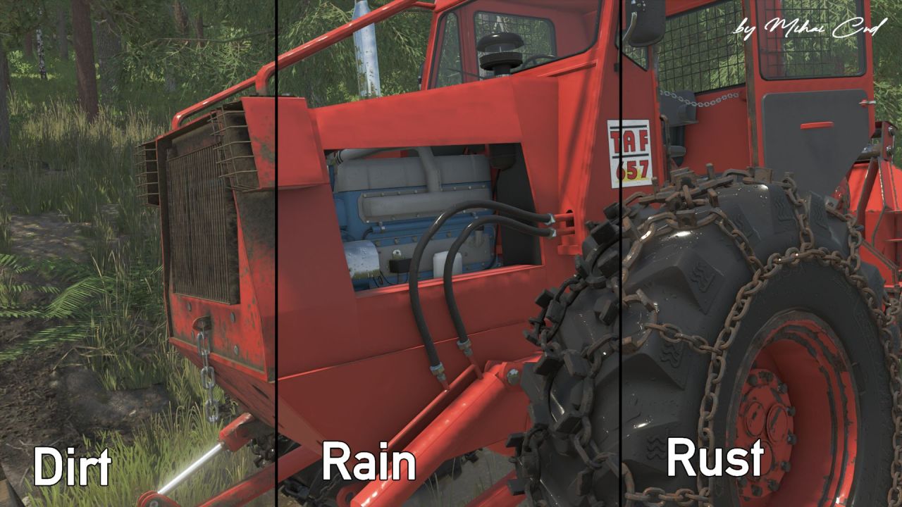 Mocny Traktor Leśny TAF 657 IRUM — Ciągnik Artukulacyjny dla FS25 - Zrzuty ekranu