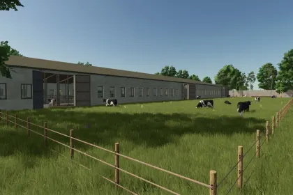 Великий Коровник Cow Barn Big — Місткий Хлів на 344 Корови для FS25 — 3