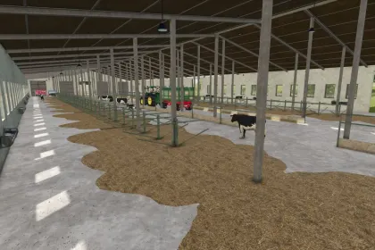 Великий Коровник Cow Barn Big — Місткий Хлів на 344 Корови для FS25 — 5