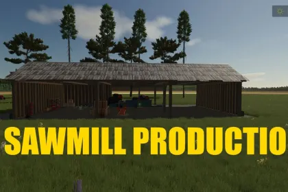 Animierte Sägewerk für Farming Simulator 25