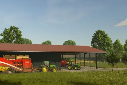 Сучасний Склад-Ангар Crate Storage Shed для Зручного Зберігання Техніки у FS25 — 1