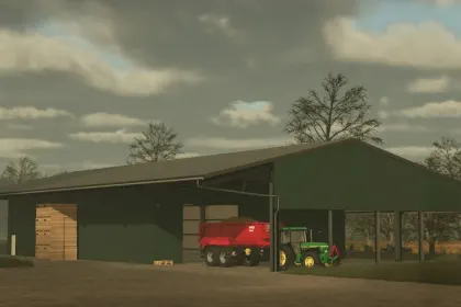 Сучасний Склад-Ангар Crate Storage Shed для Зручного Зберігання Техніки у FS25 — 3