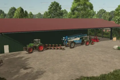 Сучасний Склад-Ангар Crate Storage Shed для Зручного Зберігання Техніки у FS25 — 4