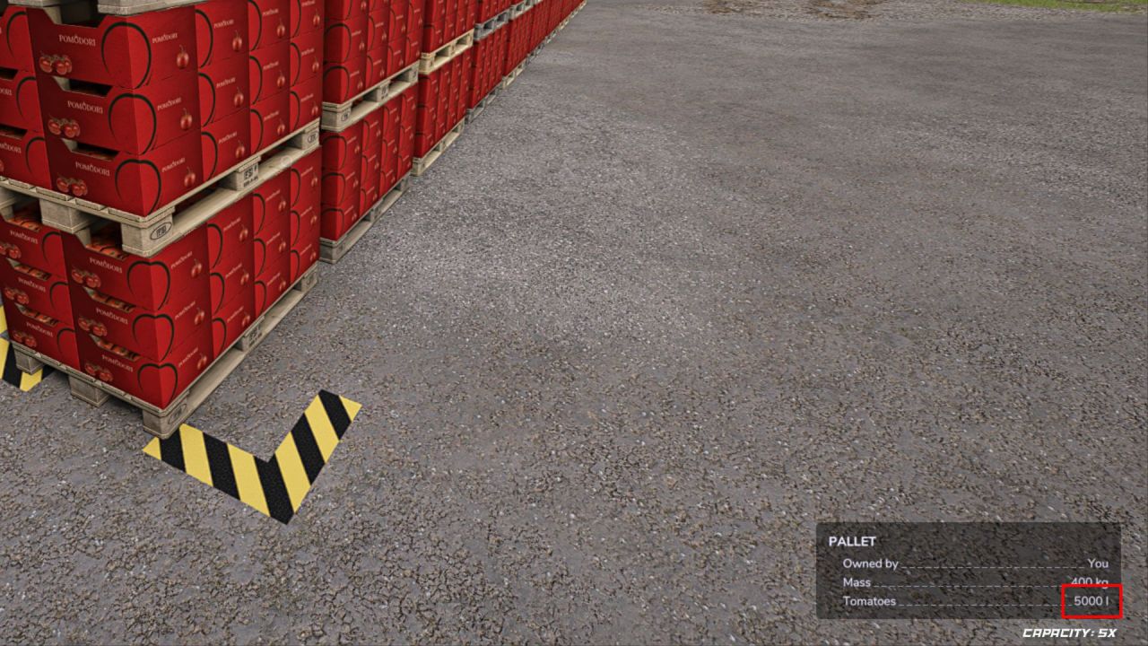 Pallet Capacity and Spawn Control for Farming Simulator 25