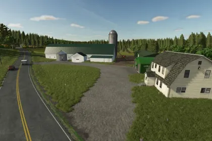 Реалістична Карта The Quebec Countryside для Farming Simulator 25 — 76 Полів, Ферми та Ліси — 1