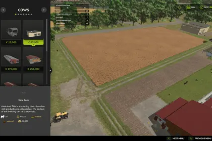 Build Menu: Husbandry Storage Info for Farming Simulator 25 — 2