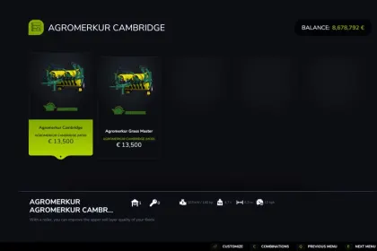Культиватор Agromerkur Cambridge 6.3 для Farming Simulator 25 — 2