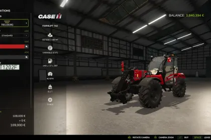 Навантажувач Case IH Farmlift 742 для Farming Simulator 25 — 4