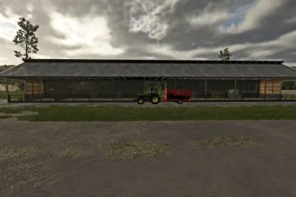 Скотарня з односкатним дахом для Farming Simulator 25