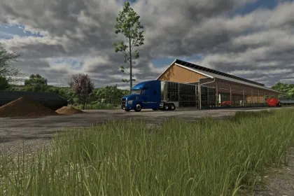 Скотарня з односкатним дахом для Farming Simulator 25 — 2