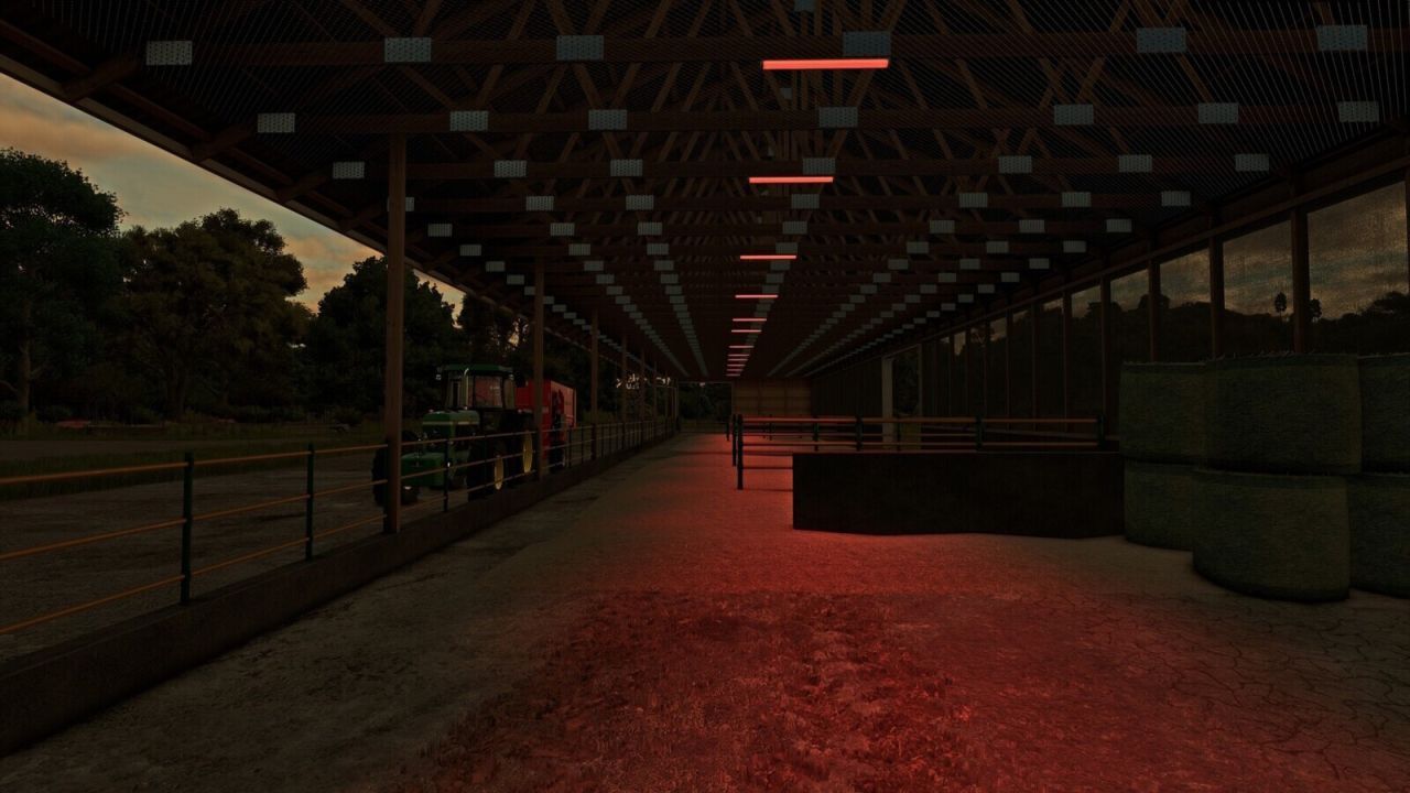 Скотарня з односкатним дахом для Farming Simulator 25