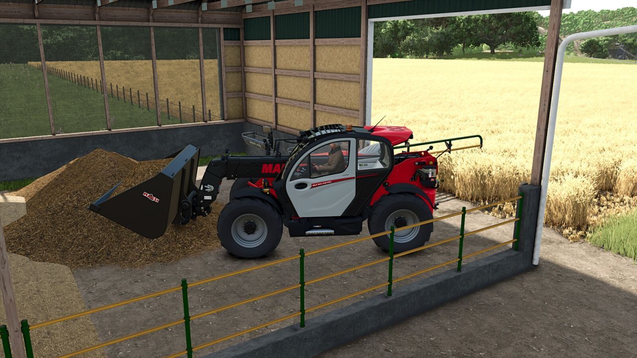 Скотарня з односкатним дахом для Farming Simulator 25