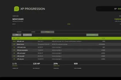 XP Progression System for Farming Simulator 25 — 3
