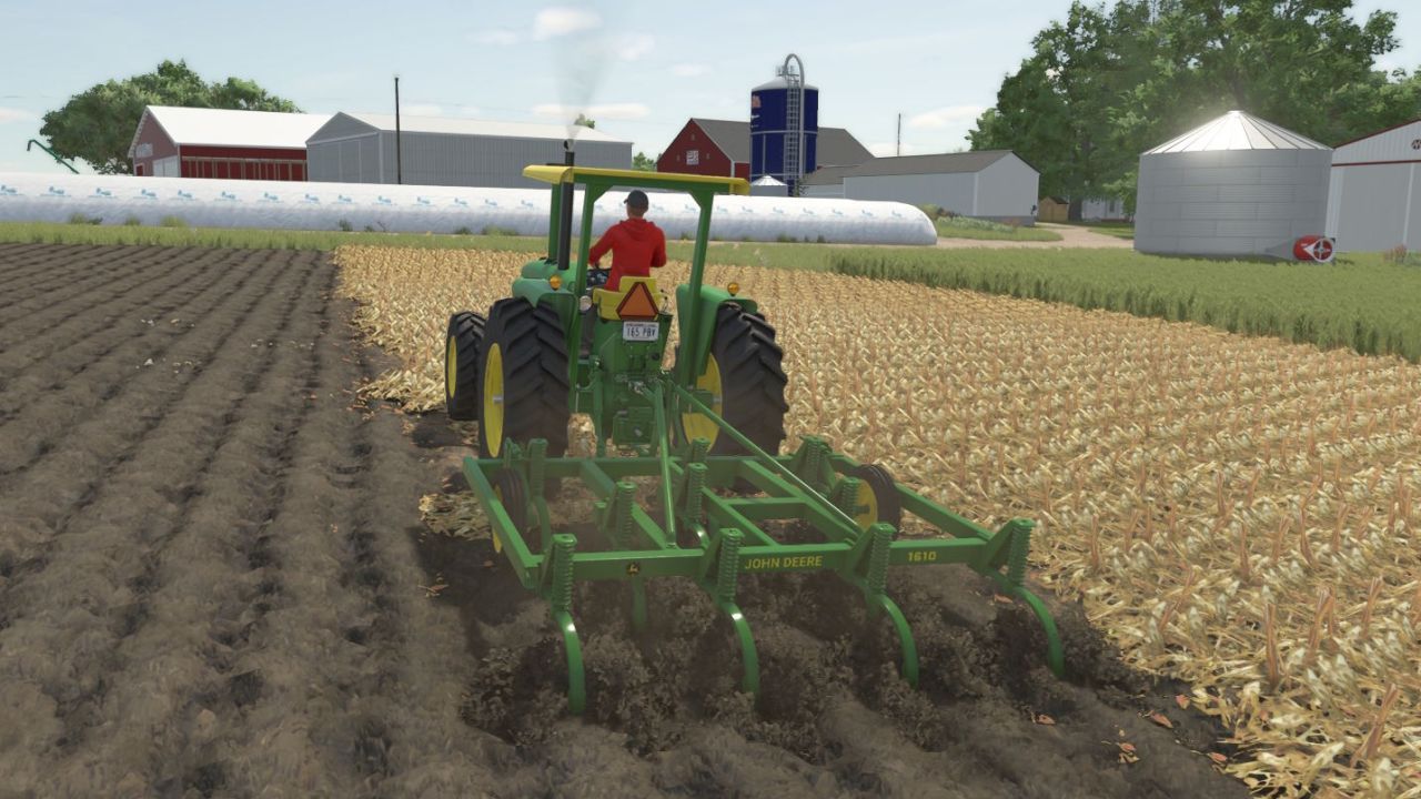 Плуг John Deere 1610 для Farming Simulator 25
