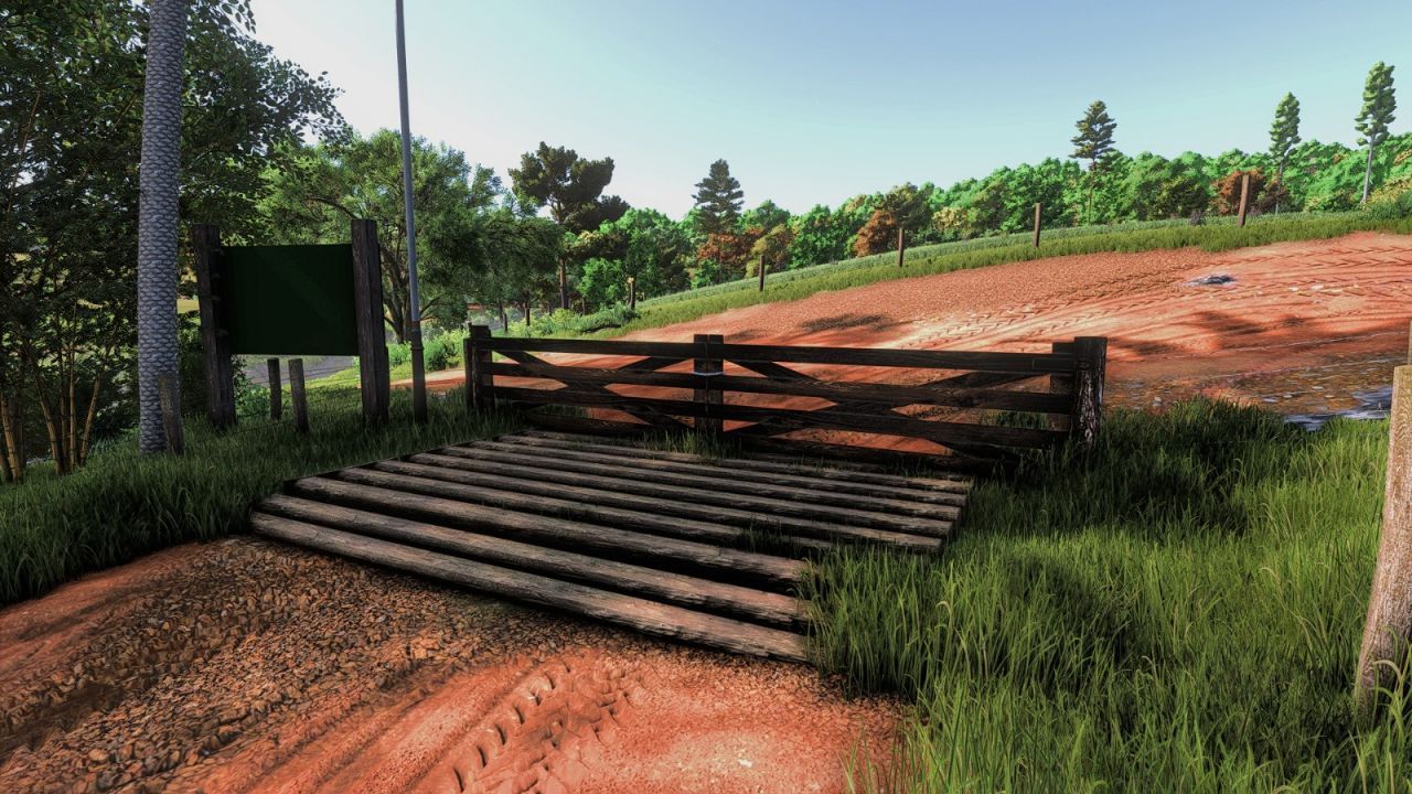 Practical Wooden Fence — Reliable Livestock Grid for Farm in FS25