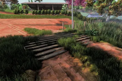 Практичний Wooden Fence — Надійна Скотопрогінна Решітка для Ферми в FS25