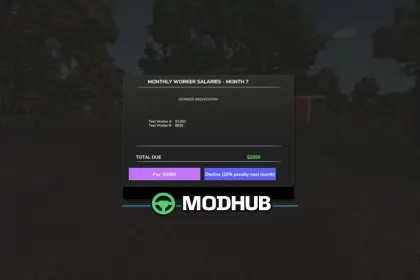 Мод на Реалістичні Витрати Працівників V1.0.9.5 для FS25 — 2