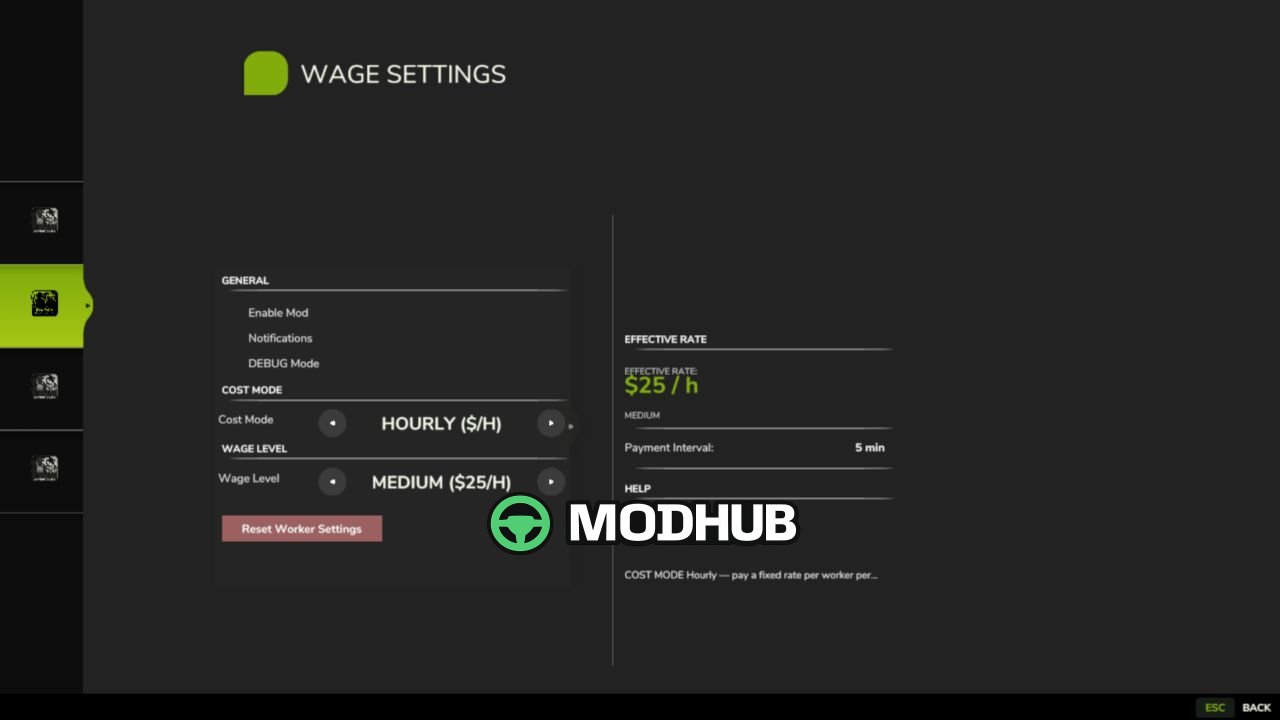 Мод на Реалістичні Витрати Працівників V1.0.9.5 для FS25