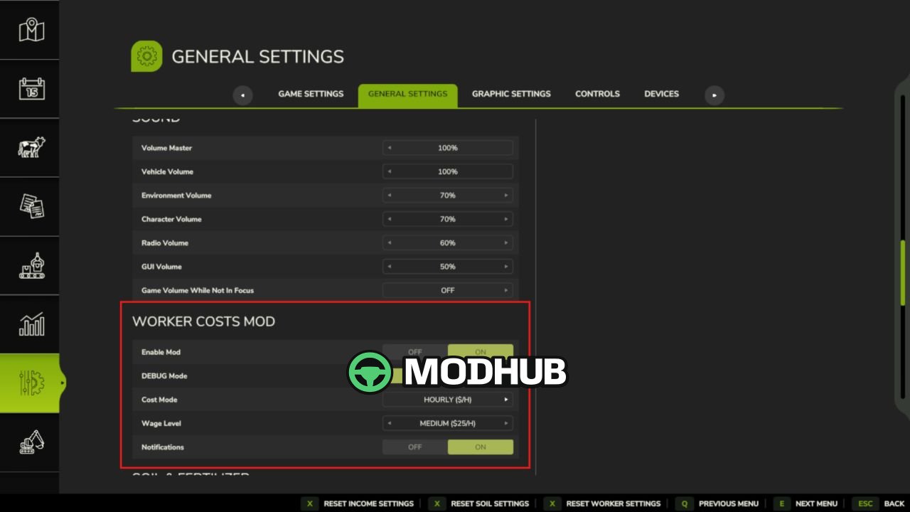 Мод на Реалістичні Витрати Працівників V1.0.9.5 для FS25