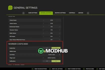 Мод на Реалістичні Витрати Працівників V1.0.9.5 для FS25 — 6