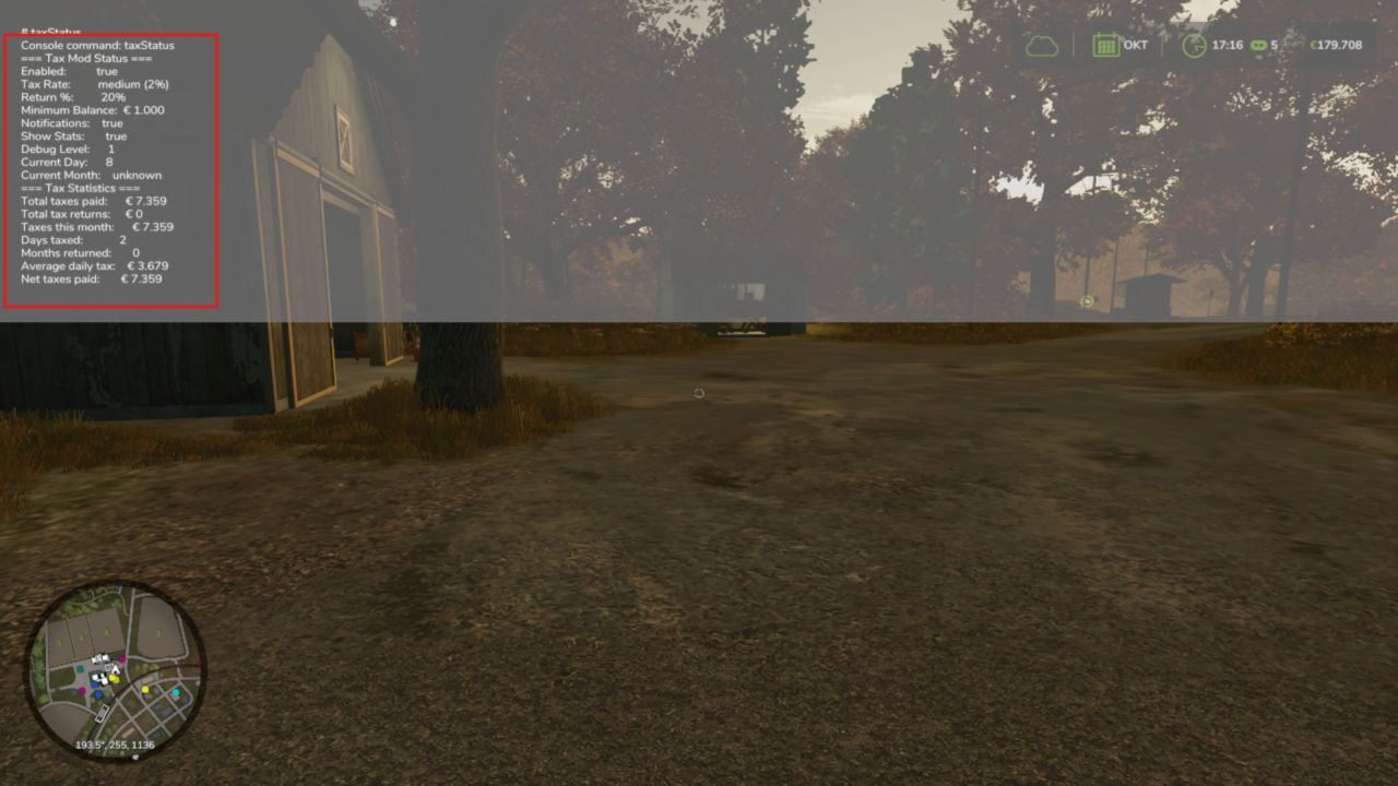 Realistyczny Mod Podatkowy dla Farming Simulator 25 — Podatki i Zwroty Kosztów