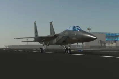 Літак F-15C Eagle для Farming Simulator 25