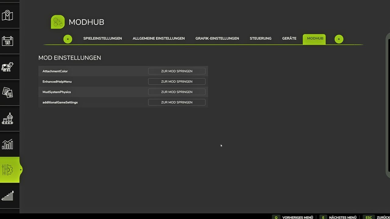 ModSettingsHub for Farming Simulator 25