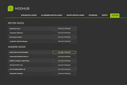 ModSettingsHub for Farming Simulator 25 — 3