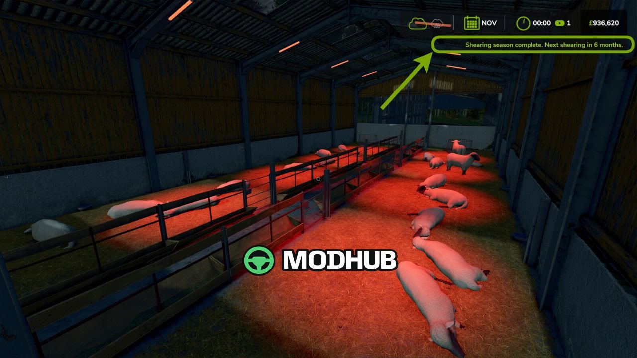 Мод на Легендарну Сезонну Виробництво Вовни V1.0.0.1 для FS25