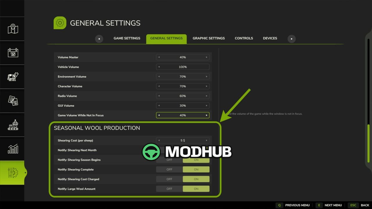 Мод на Легендарну Сезонну Виробництво Вовни V1.0.0.1 для FS25
