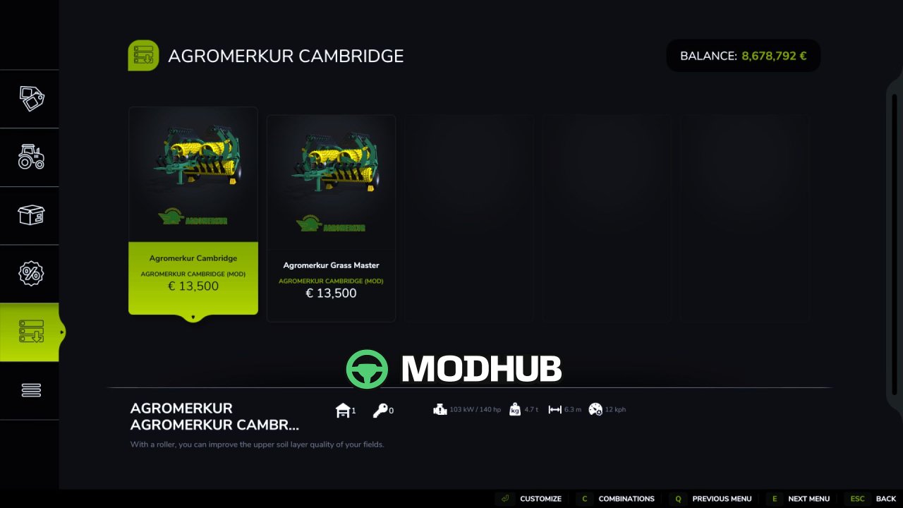 Новий Мод на Потужний Сівалку Agromerkur Cambridge 6.3 для FS25