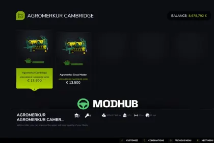 Новий Мод на Потужний Сівалку Agromerkur Cambridge 6.3 для FS25 — 2