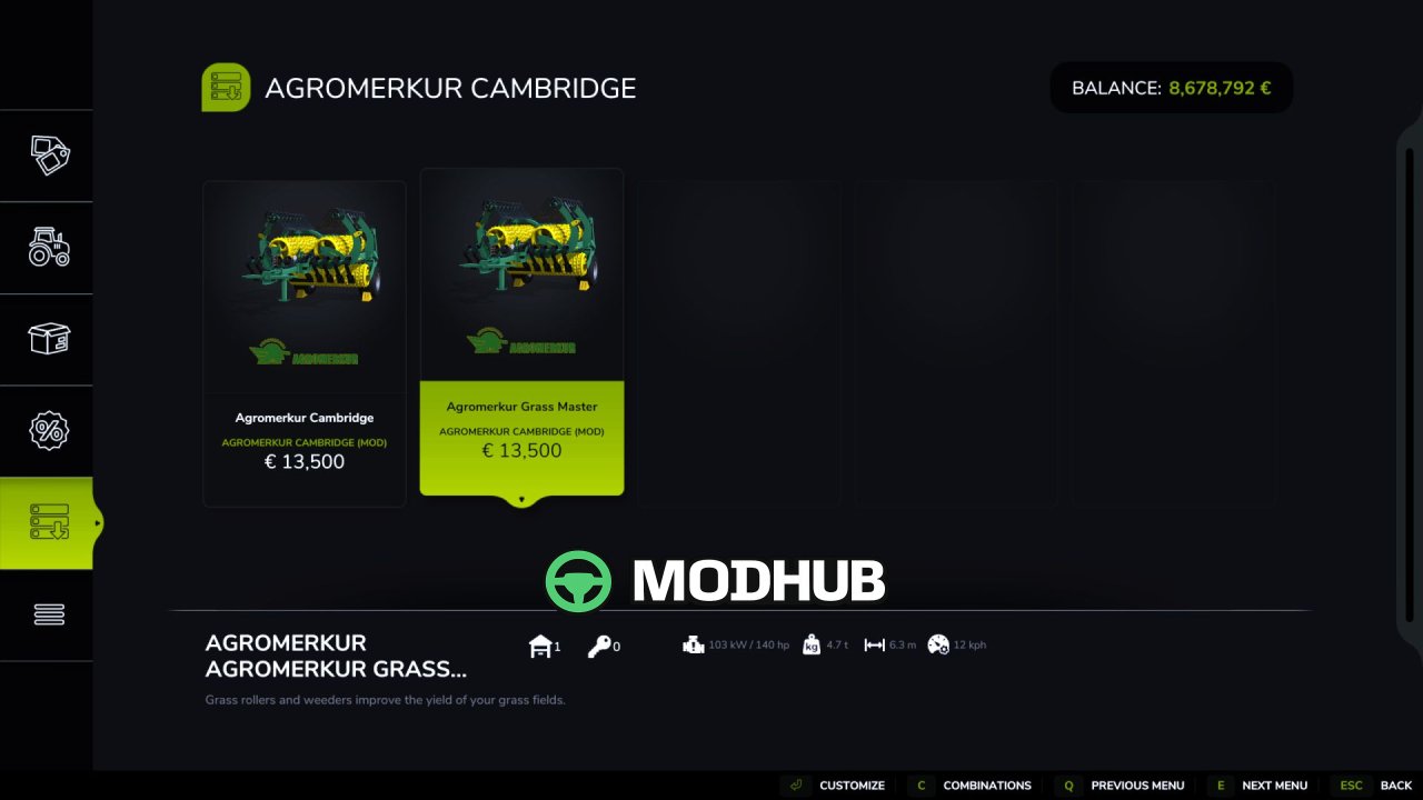 Новий Мод на Потужний Сівалку Agromerkur Cambridge 6.3 для FS25