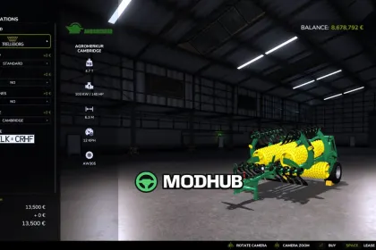 Новий Мод на Потужний Сівалку Agromerkur Cambridge 6.3 для FS25 — 4