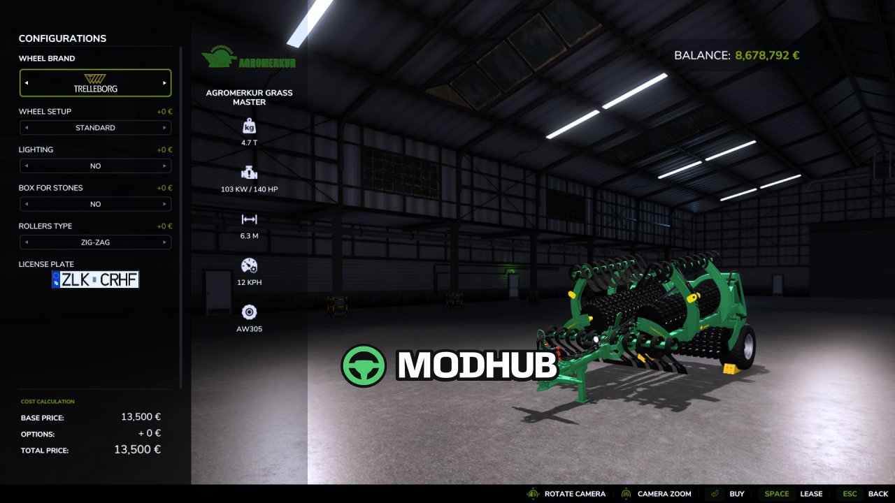 Новий Мод на Потужний Сівалку Agromerkur Cambridge 6.3 для FS25