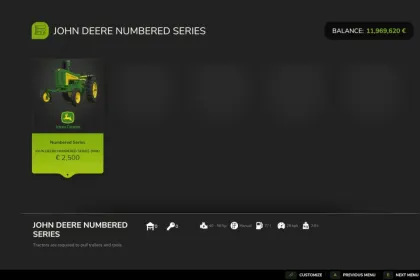 Legendarny Mały Traktor John Deere Numbered Series (60–730) do Farming Simulator 25 — 4