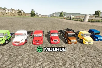 Мод на Потужний Вантажівка Mercedes Benz ATRON для FS25 — 2