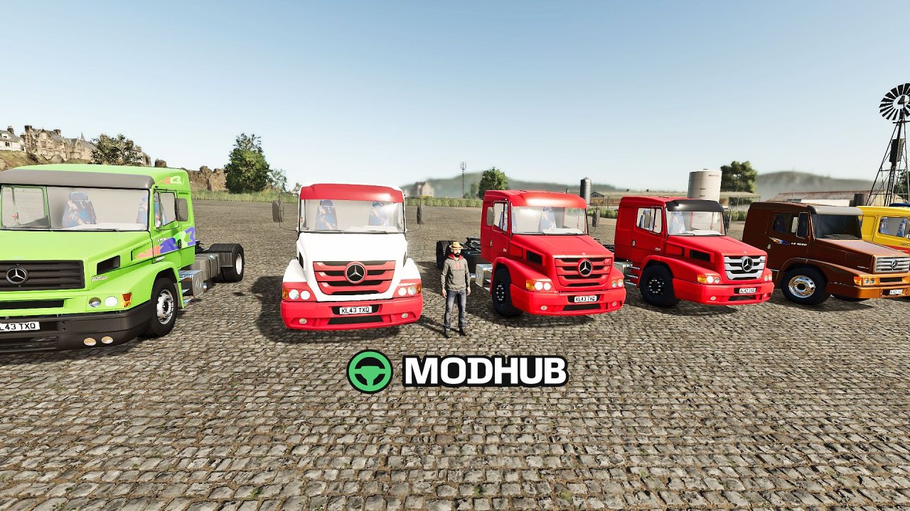 Мод на Потужний Вантажівка Mercedes Benz ATRON для FS25