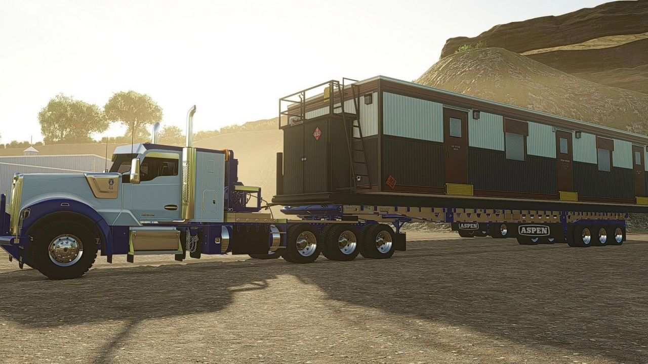 Efficient Oilfield Skid Shacks Set for Base in Wilderness in Farming Simulator 25