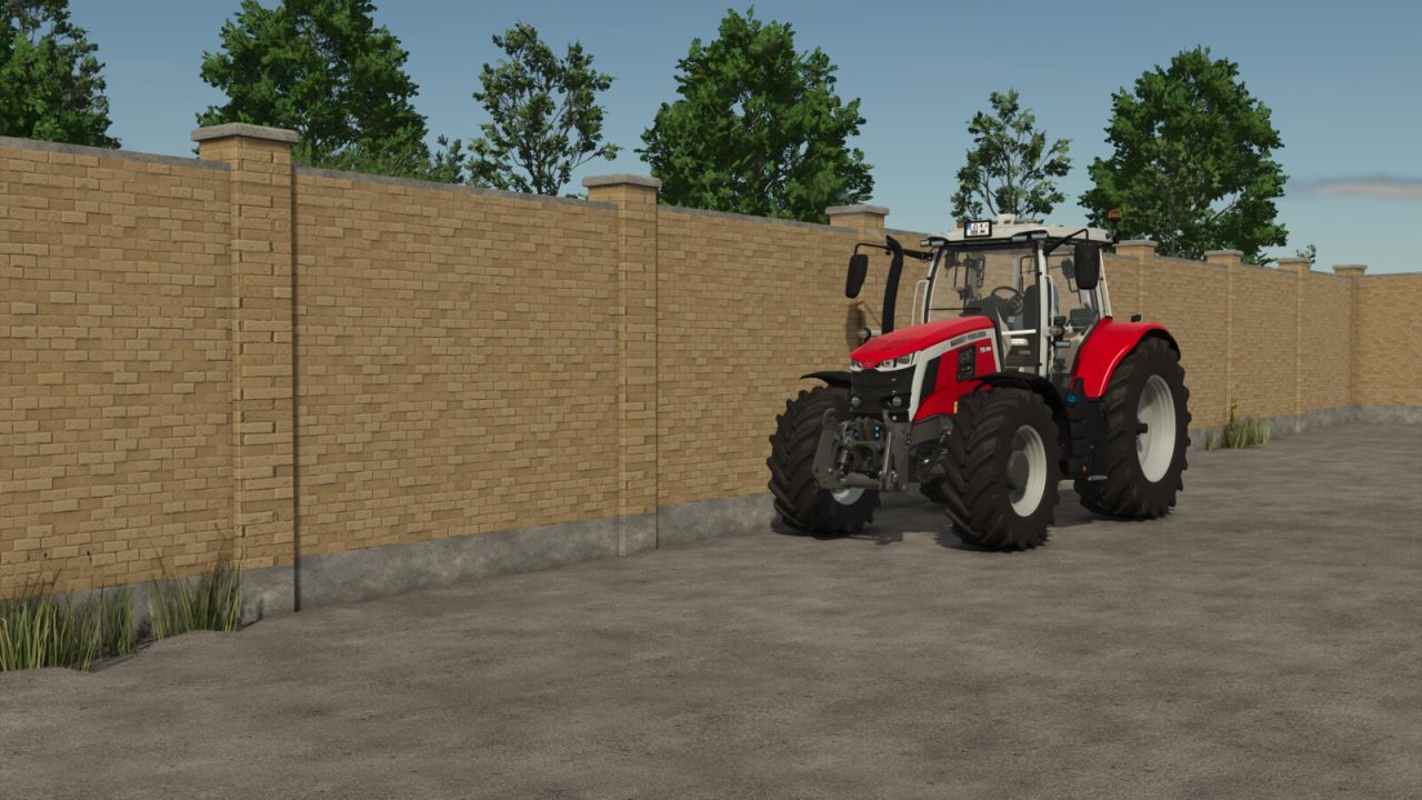 Цегляна огорожа для Farming Simulator 25