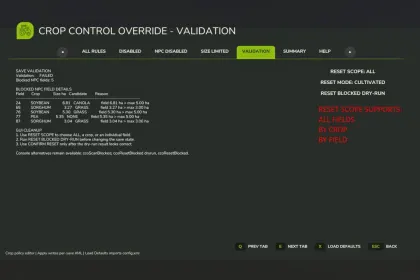 Crop Control Override for Farming Simulator 25 — 3