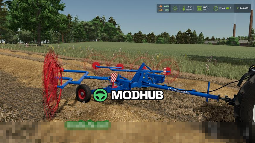 Mod na grabi Rostselmash GVS 6U dla Farming Simulator 25 - Zrzuty ekranu