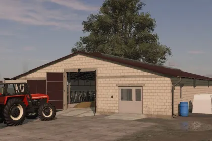 Корівник з конвеєром для гною для Farming Simulator 25