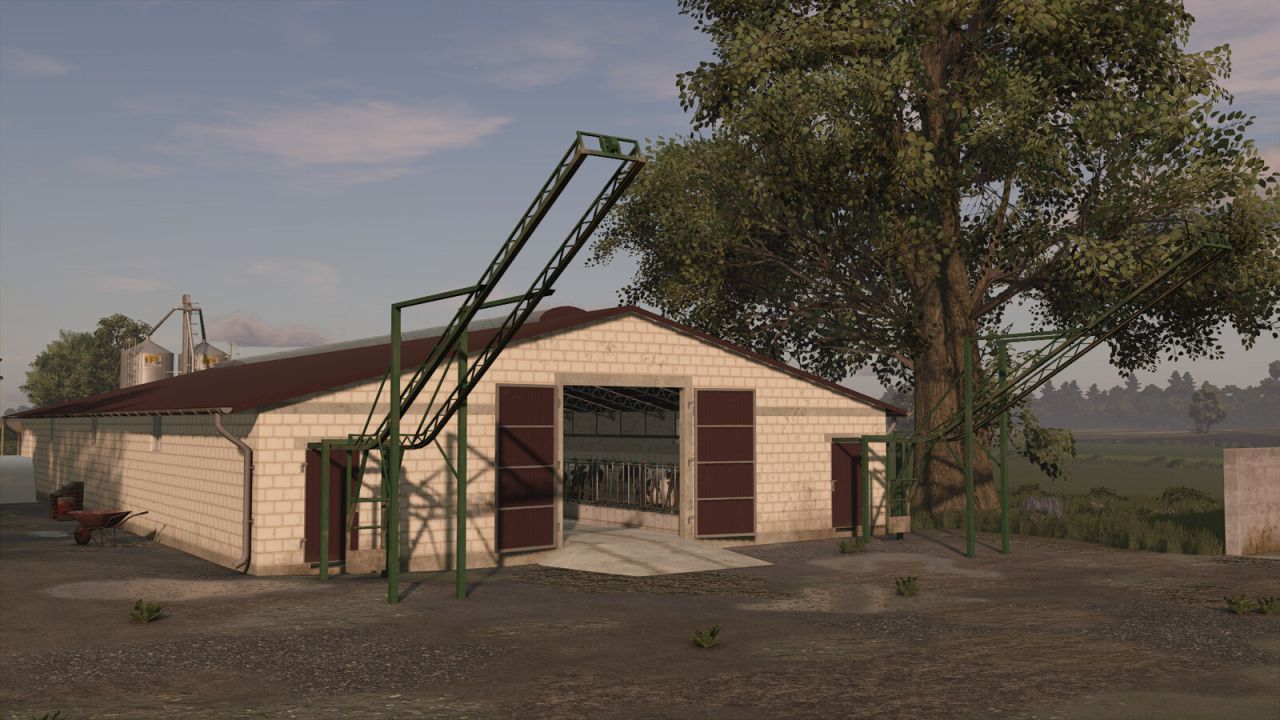 Корівник з конвеєром для гною для Farming Simulator 25
