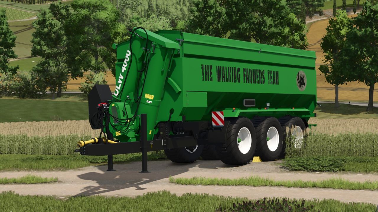Efficient Hawe ULW 4000 Overloading Trailer for Quick Harvesting in FS25