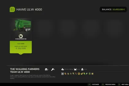 Efektywny Przyczep Hawe ULW 4000 do Szybkiego Zbierania Plonów w FS25 — 3