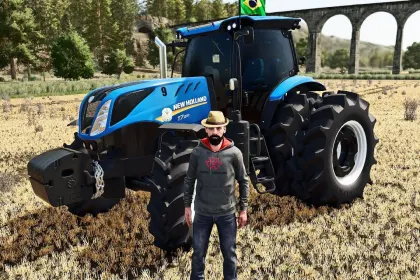 Трактор New Holland T7 для Farming Simulator 25