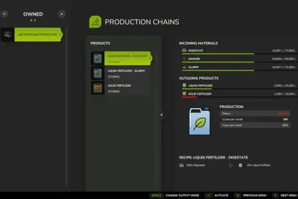 Skalierte Düngerproduktion für Farming Simulator 25 — 2