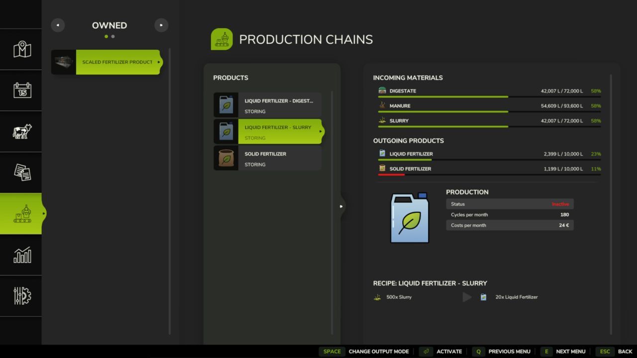 Skalierte Düngerproduktion für Farming Simulator 25