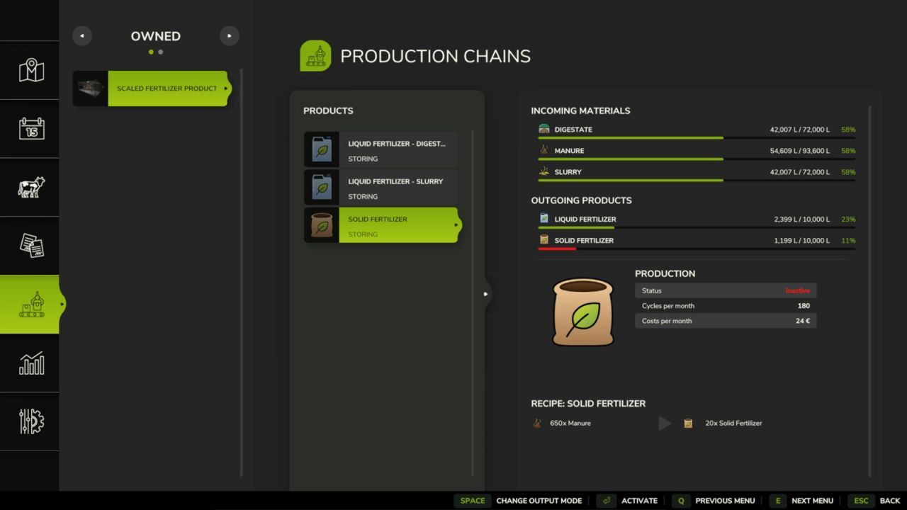 Skalierte Düngerproduktion für Farming Simulator 25